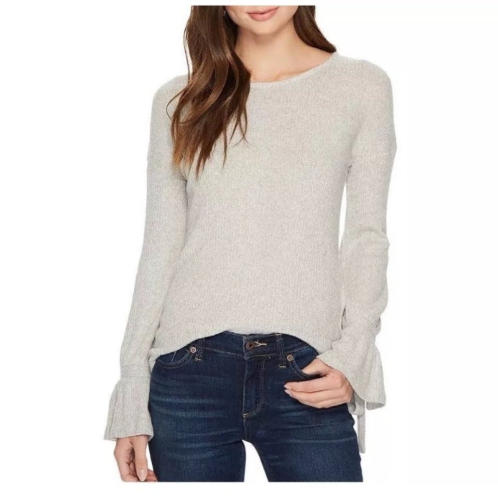 LUCKY BRAND RIBBED BELL SLEEVE SWEATER SIZE XS